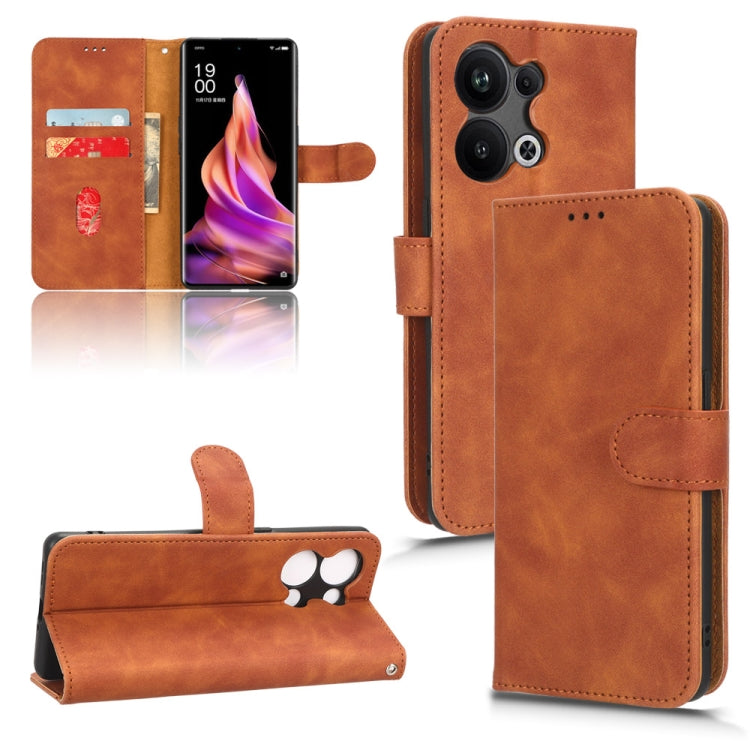 Skin Feel Magnetic Flip Leather Phone Case