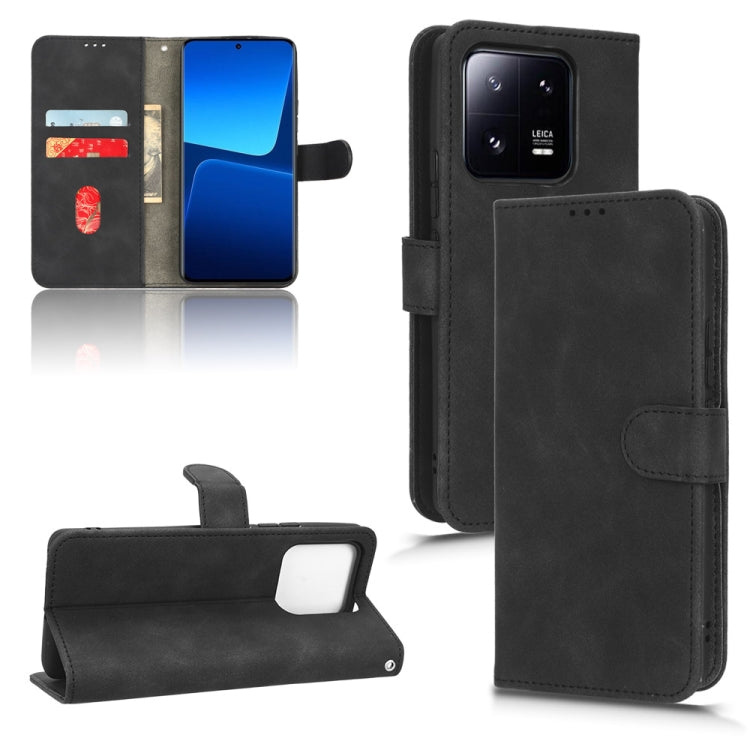 Skin Feel Magnetic Flip Leather Phone Case