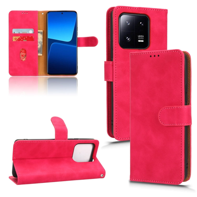 Skin Feel Magnetic Flip Leather Phone Case