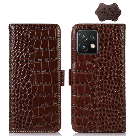 Crocodile Top Layer Cowhide Leather Phone Case, For Motorola Moto X40 Pro, For Vivo Y02 4G, For Xiaomi 13 Pro, For Xiaomi 13