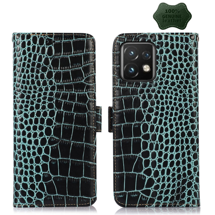 Crocodile Top Layer Cowhide Leather Phone Case, For Motorola Moto X40 Pro, For Vivo Y02 4G, For Xiaomi 13 Pro, For Xiaomi 13