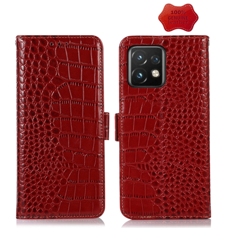 Crocodile Top Layer Cowhide Leather Phone Case, For Motorola Moto X40 Pro, For Vivo Y02 4G, For Xiaomi 13 Pro, For Xiaomi 13