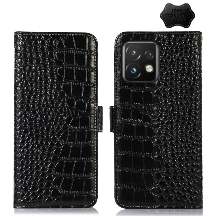 Crocodile Top Layer Cowhide Leather Phone Case, For Motorola Moto X40 Pro, For Vivo Y02 4G, For Xiaomi 13 Pro, For Xiaomi 13