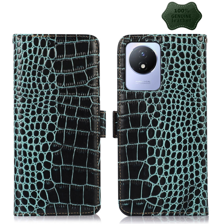 Crocodile Top Layer Cowhide Leather Phone Case, For Motorola Moto X40 Pro, For Vivo Y02 4G, For Xiaomi 13 Pro, For Xiaomi 13