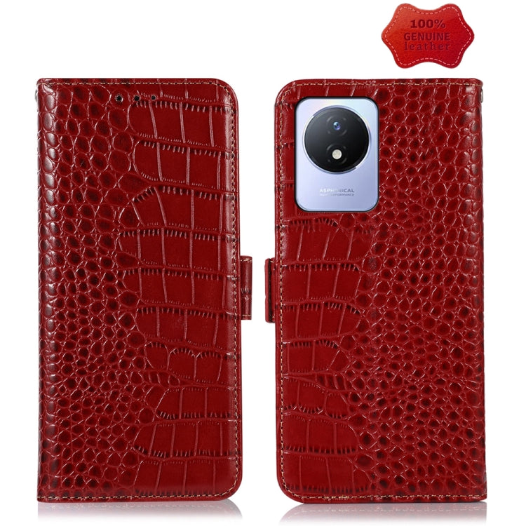 Crocodile Top Layer Cowhide Leather Phone Case, For Motorola Moto X40 Pro, For Vivo Y02 4G, For Xiaomi 13 Pro, For Xiaomi 13