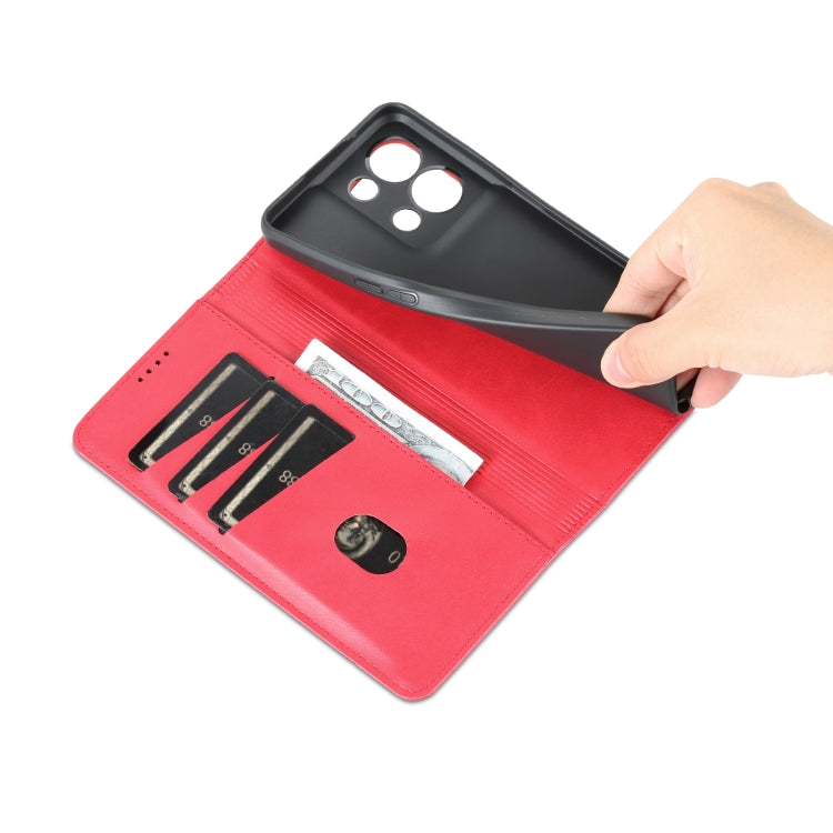 AZNS Magnetic Calf Texture Flip Leather Phone Case