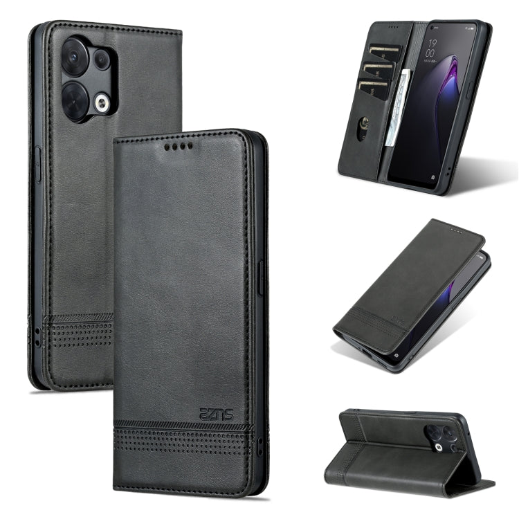 AZNS Magnetic Calf Texture Flip Leather Phone Case, For OPPO Reno9 / Reno9 Pro, For vivo X90, For vivo X90 Pro