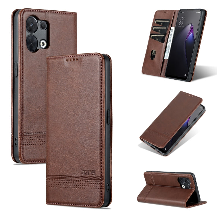 AZNS Magnetic Calf Texture Flip Leather Phone Case, For OPPO Reno9 / Reno9 Pro, For vivo X90, For vivo X90 Pro