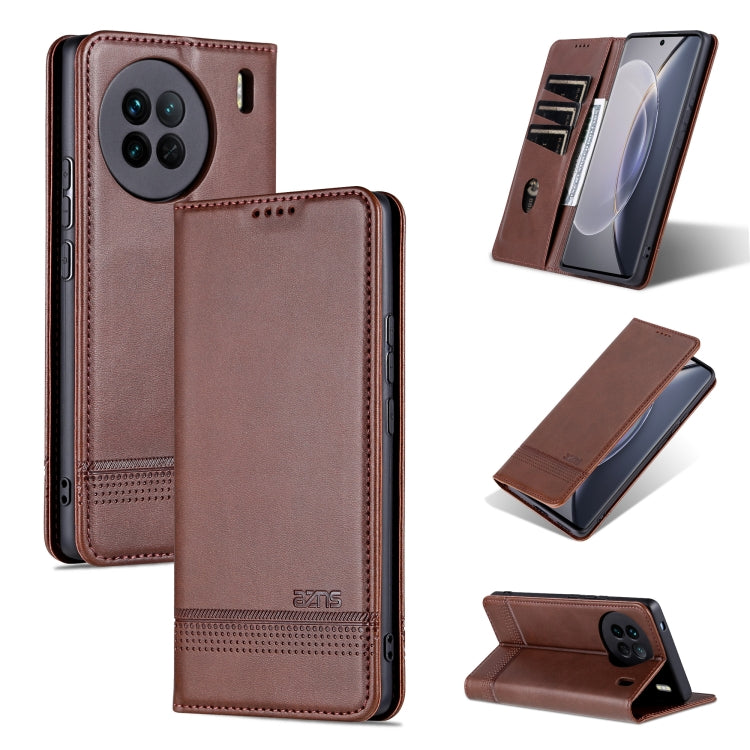 AZNS Magnetic Calf Texture Flip Leather Phone Case, For OPPO Reno9 / Reno9 Pro, For vivo X90, For vivo X90 Pro