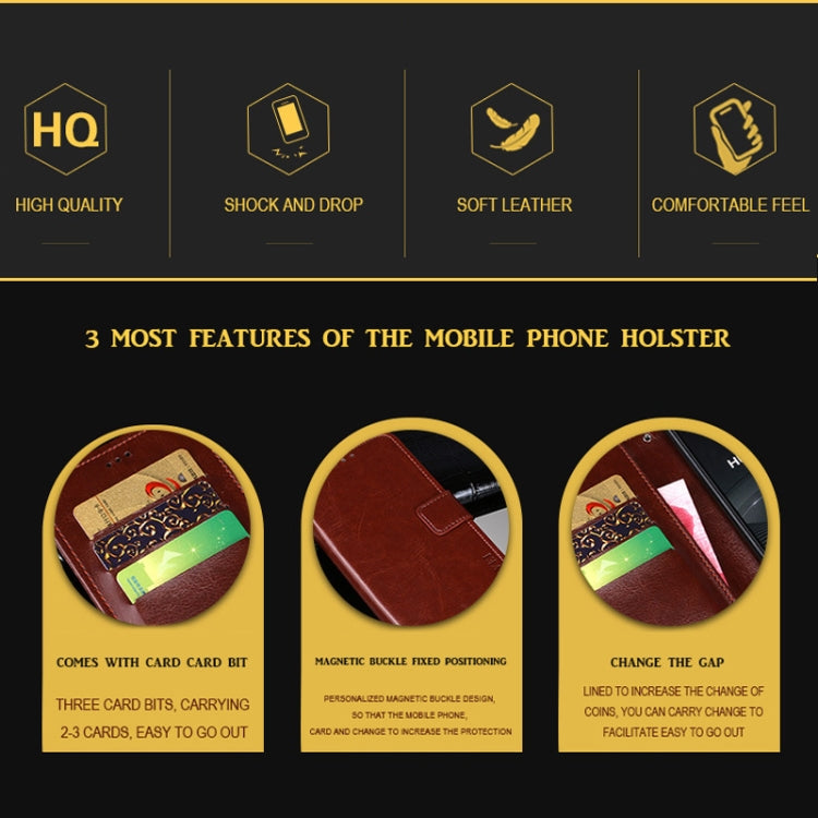 idewei Crazy Horse Texture Horizontal Flip Leather Case with Holder &amp; Card Slots &amp; Wallet, For OPPO A1K, For OPPO A3S, For OPPO A5 (2020), For OPPO A5s