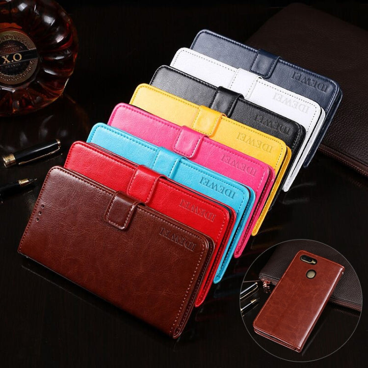 idewei Crazy Horse Texture Horizontal Flip Leather Case with Holder & Card Slots & Wallet, For OPPO A7, For OPPO K5, For OPPO A8, For OPPO A9