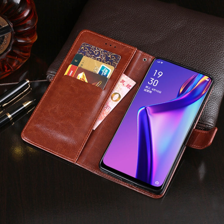 idewei Crazy Horse Texture Horizontal Flip Leather Case with Holder &amp; Card Slots &amp; Wallet, For OPPO A7X