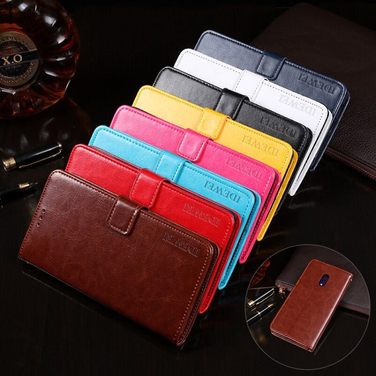 idewei Crazy Horse Texture Horizontal Flip Leather Case with Holder &amp; Card Slots &amp; Wallet, For OPPO A7X