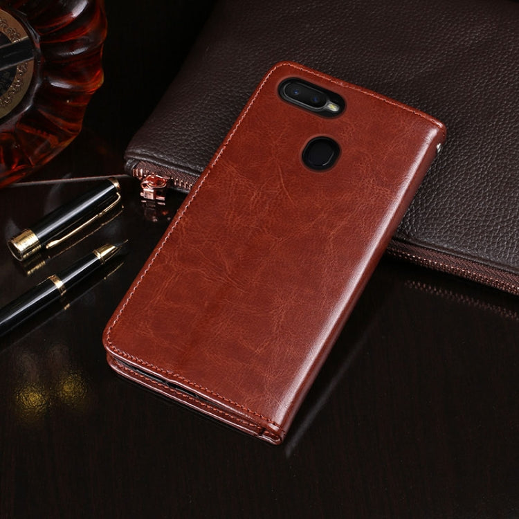 idewei Crazy Horse Texture Horizontal Flip Leather Case with Holder &amp; Card Slots &amp; Wallet, For OPPO A7X