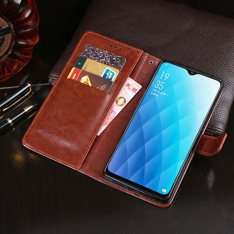 idewei Crazy Horse Texture Horizontal Flip Leather Case with Holder &amp; Card Slots &amp; Wallet, For OPPO A7X