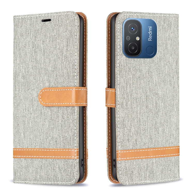 Color Block Denim Texture Leather Phone Case, For vivo Y02 4G, For Xiaomi Redmi 12C, For Xiaomi Redmi K60 / K60 Pro