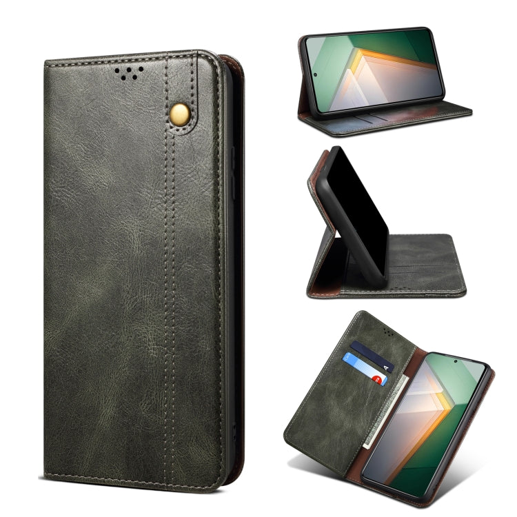 Oil Wax Crazy Horse Texture Leather Phone Case