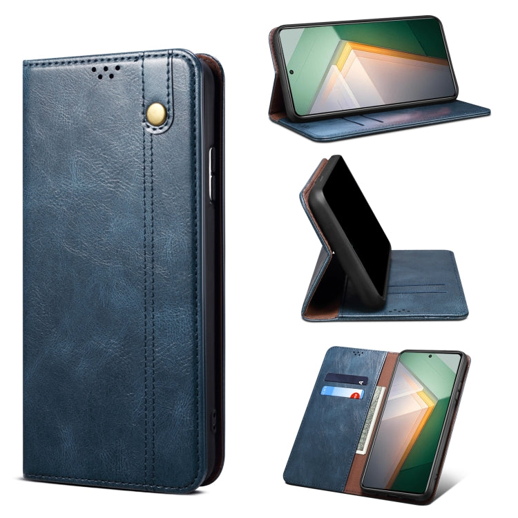 Oil Wax Crazy Horse Texture Leather Phone Case