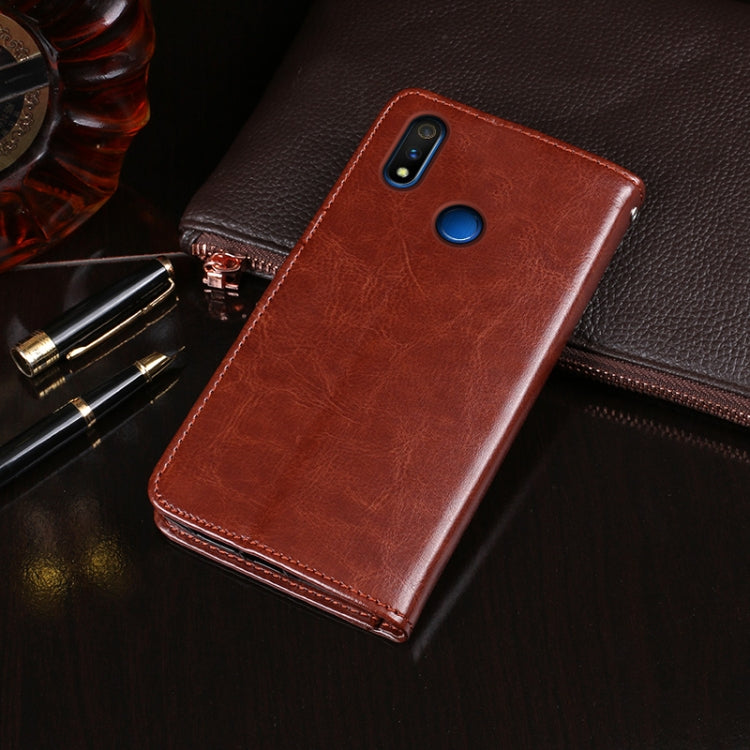 idewei Crazy Horse Texture Horizontal Flip Leather Case with Holder & Card Slots & Wallet, For OPPO Realme 3 Pro, For OPPO Realme 5 Pro, For OPPO Realme X2