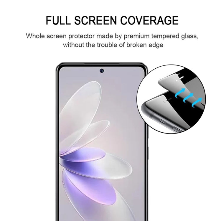 3D Curved Edge Full Screen Tempered Glass Film, For vivo V27 / V27 Pro (1 PC)