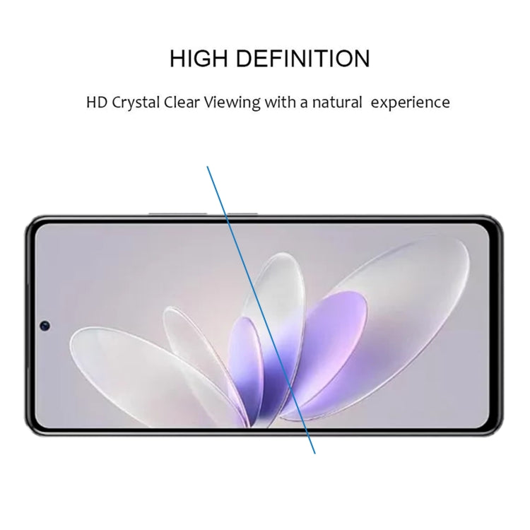 3D Curved Edge Full Screen Tempered Glass Film, For vivo V27 / V27 Pro (1 PC)