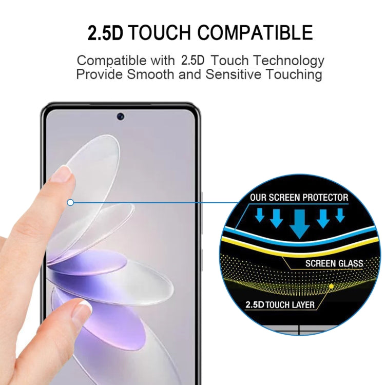 3D Curved Edge Full Screen Tempered Glass Film, For vivo V27 / V27 Pro (1 PC)