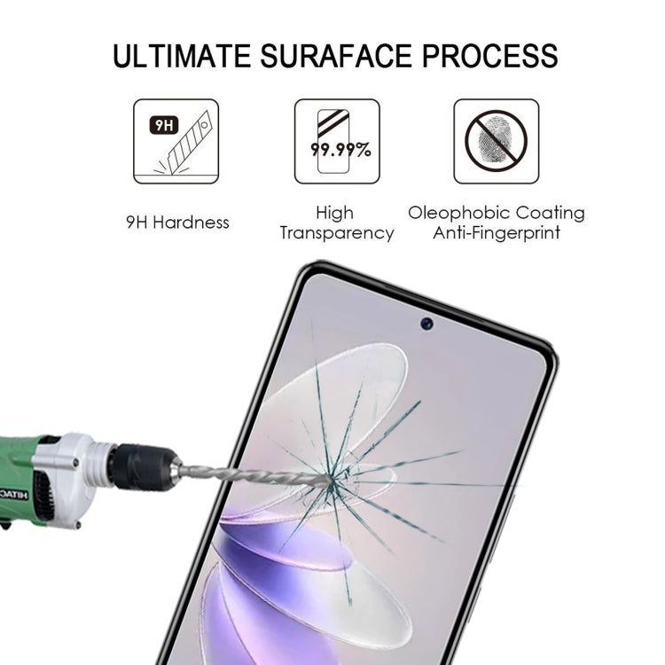 3D Curved Edge Full Screen Tempered Glass Film, For vivo V27 / V27 Pro (1 PC)