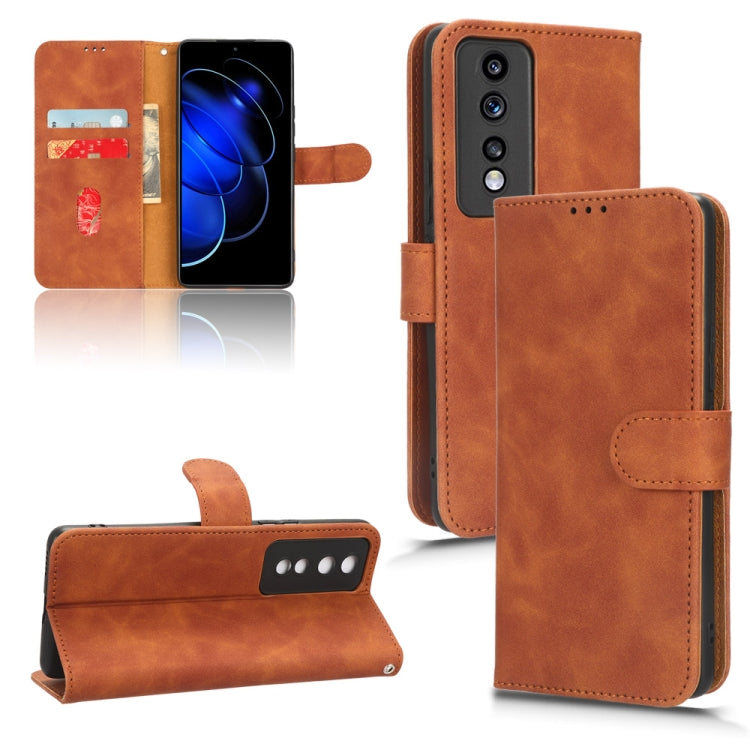 Skin Feel Magnetic Flip Leather Phone Case, For vivo Y02 4G, For Honor 80 GT, For Motorola Moto X40, For Xiaomi Redmi K60E 5G, For ZTE nubia Red Magic 8 Pro 5G