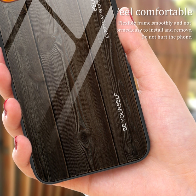 For Samsung Galaxy S23 Ultra 5G Wood Grain Glass Phone Case, For Samsung Galaxy S23 Ultra 5G