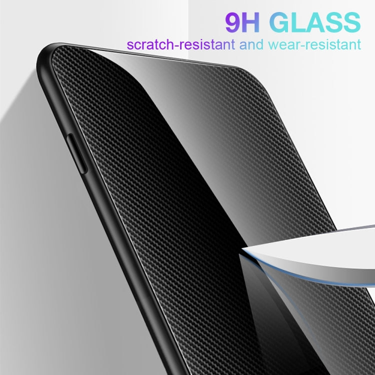 For OPPO A17 Texture Gradient Glass TPU Phone Case, For OPPO A17