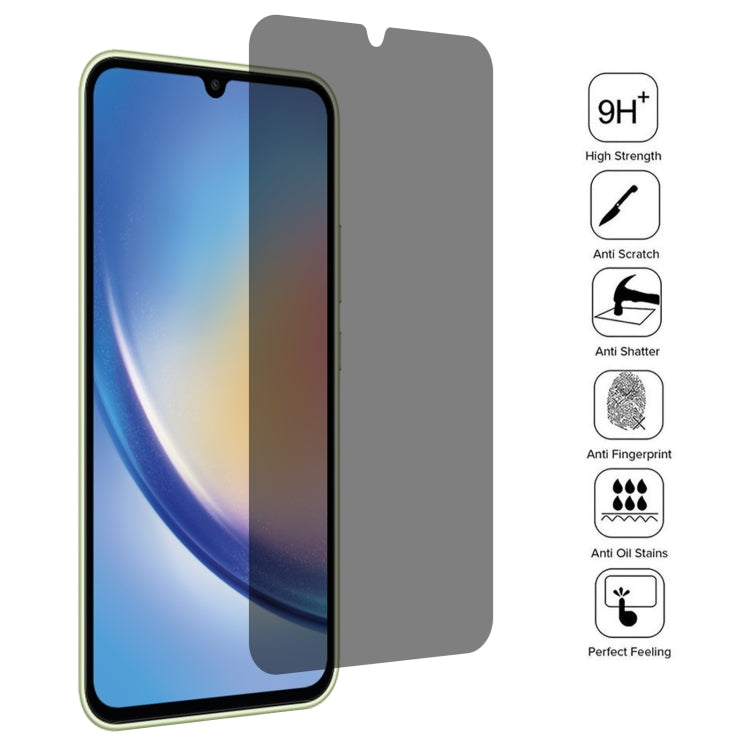 For Samsung Galaxy A34 5G Flat Surface Privacy Tempered Glass Film, For Samsung Galaxy A34 5G(1pc)