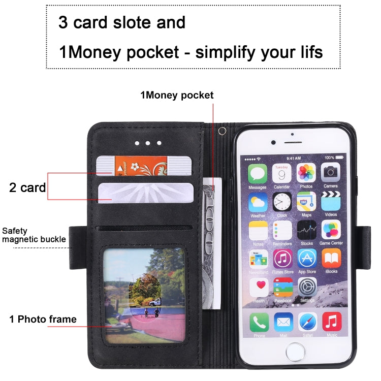 Retro Splicing Horizontal Flip Leather Case with Card Slots &amp; Holder &amp; Wallet, For iPhone 6 Plus, For iPhone SE 2022 / SE 2020 / 8 / 7, For iPhone X / XS, For iPhone XR, For Xiaomi Redmi K20