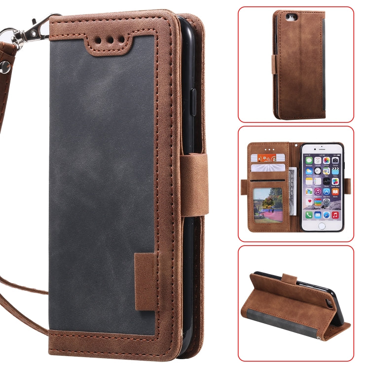 Retro Splicing Horizontal Flip Leather Case with Card Slots &amp; Holder &amp; Wallet, For iPhone 6 Plus, For iPhone SE 2022 / SE 2020 / 8 / 7, For iPhone X / XS, For iPhone XR, For Xiaomi Redmi K20