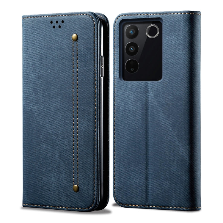 Denim Texture Leather Phone Case, For vivo S16 Pro / S16, For vivo S16e, For vivo V27, For Samsung Galaxy A34 5G