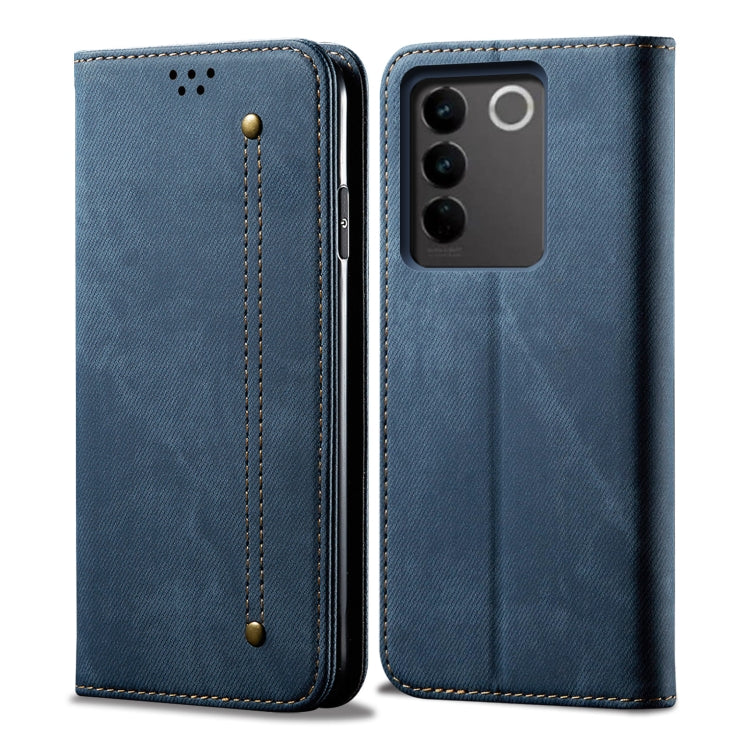 Denim Texture Leather Phone Case, For vivo S16 Pro / S16, For vivo S16e, For vivo V27, For Samsung Galaxy A34 5G