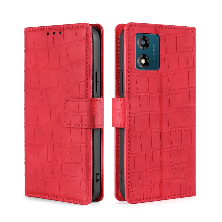 Skin Feel Crocodile Magnetic Clasp Leather Phone Case