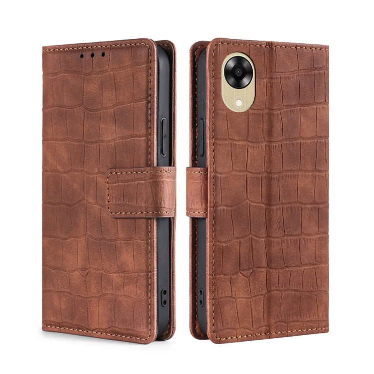 Skin Feel Crocodile Magnetic Clasp Leather Phone Case