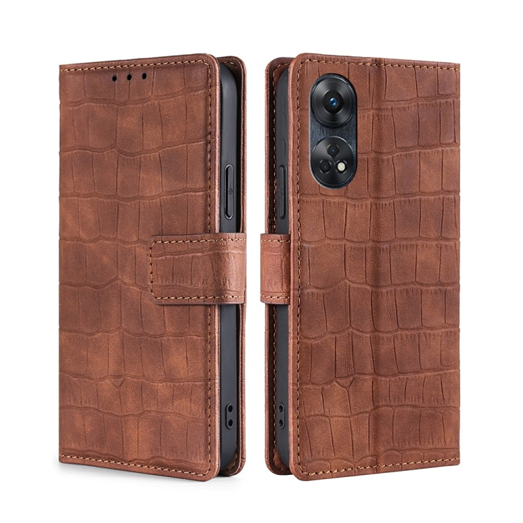 Skin Feel Crocodile Magnetic Clasp Leather Phone Case