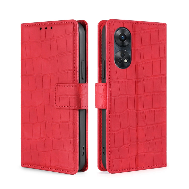 Skin Feel Crocodile Magnetic Clasp Leather Phone Case