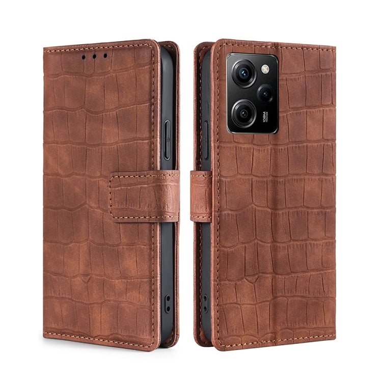 Skin Feel Crocodile Magnetic Clasp Leather Phone Case