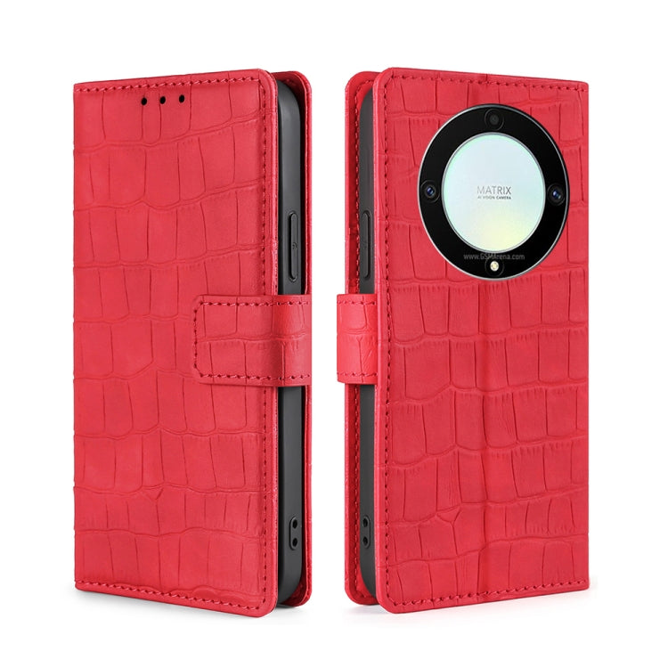 Skin Feel Crocodile Magnetic Clasp Leather Phone Case