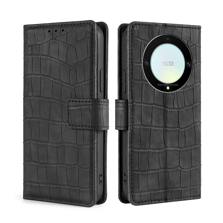 Skin Feel Crocodile Magnetic Clasp Leather Phone Case