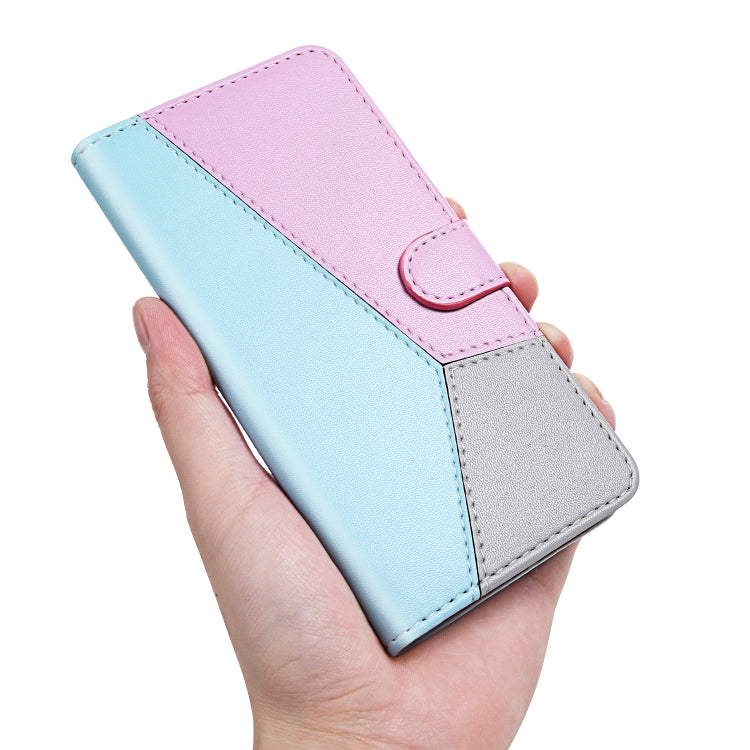 Tricolor Stitching Flip Leather Phone Case, For Samsung Galaxy S23 5G, For Samsung Galaxy S23+ 5G, For Samsung Galaxy S23 Ultra 5G, For Samsung Galaxy A14 5G, For Samsung Galaxy A54 5G, For OPPO A17