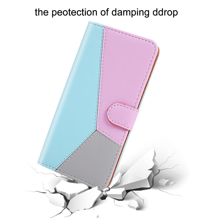 Tricolor Stitching Flip Leather Phone Case, For Samsung Galaxy S23 5G, For Samsung Galaxy S23+ 5G, For Samsung Galaxy S23 Ultra 5G, For Samsung Galaxy A14 5G, For Samsung Galaxy A54 5G, For OPPO A17