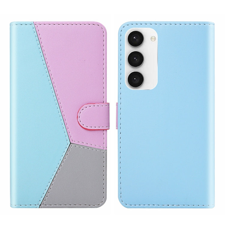 Tricolor Stitching Flip Leather Phone Case, For Samsung Galaxy S23 5G, For Samsung Galaxy S23+ 5G, For Samsung Galaxy S23 Ultra 5G, For Samsung Galaxy A14 5G, For Samsung Galaxy A54 5G, For OPPO A17