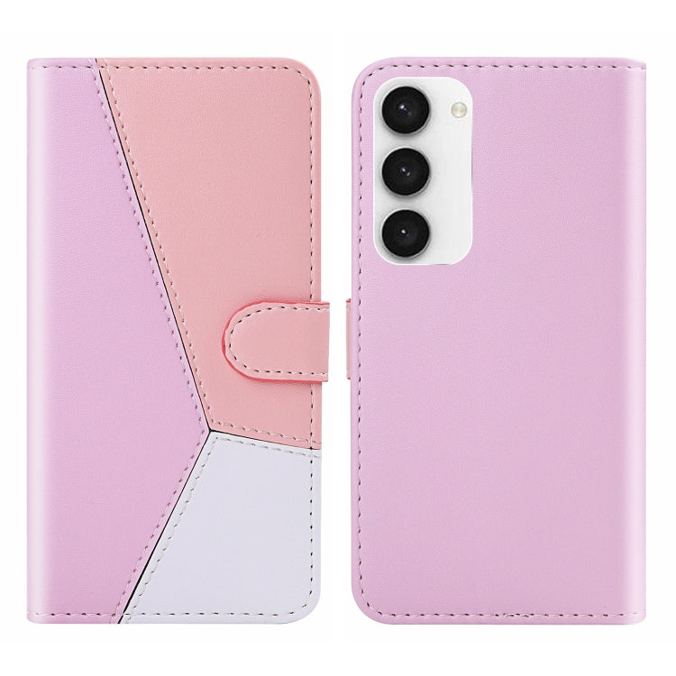 Tricolor Stitching Flip Leather Phone Case, For Samsung Galaxy S23 5G, For Samsung Galaxy S23+ 5G, For Samsung Galaxy S23 Ultra 5G, For Samsung Galaxy A14 5G, For Samsung Galaxy A54 5G, For OPPO A17