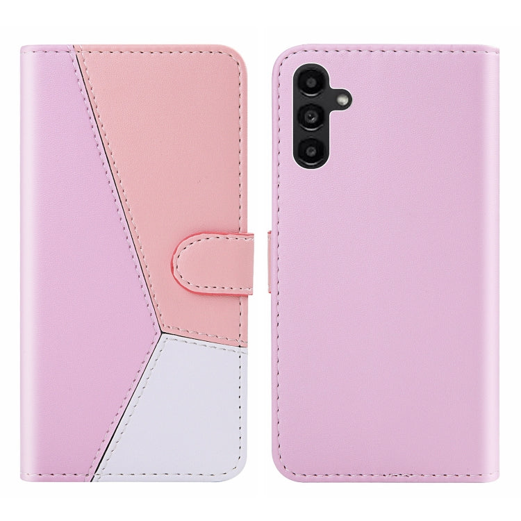 Tricolor Stitching Flip Leather Phone Case, For Samsung Galaxy S23 5G, For Samsung Galaxy S23+ 5G, For Samsung Galaxy S23 Ultra 5G, For Samsung Galaxy A14 5G, For Samsung Galaxy A54 5G, For OPPO A17