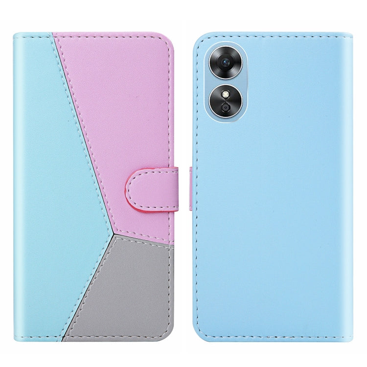 Tricolor Stitching Flip Leather Phone Case, For Samsung Galaxy S23 5G, For Samsung Galaxy S23+ 5G, For Samsung Galaxy S23 Ultra 5G, For Samsung Galaxy A14 5G, For Samsung Galaxy A54 5G, For OPPO A17