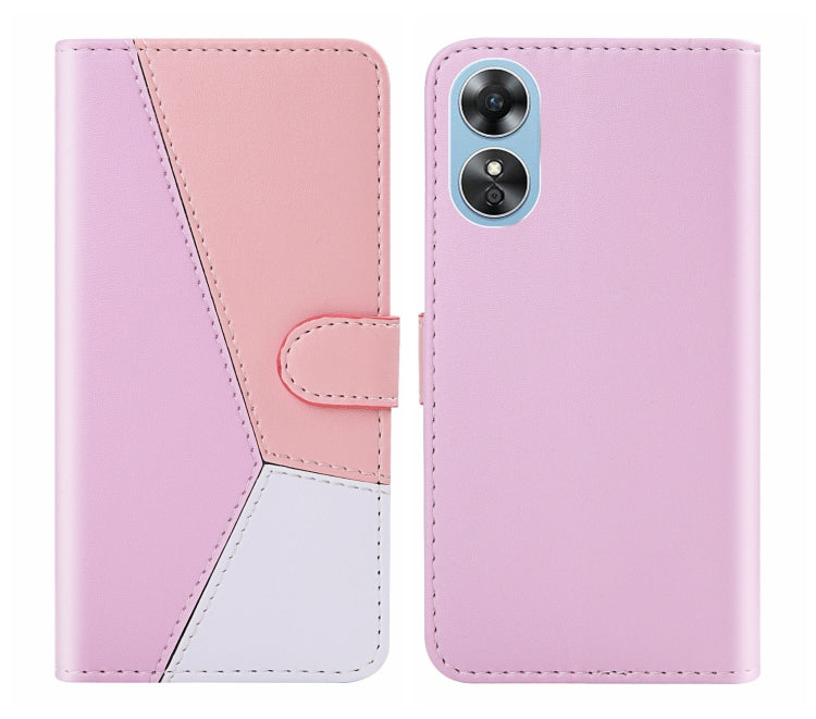 Tricolor Stitching Flip Leather Phone Case, For Samsung Galaxy S23 5G, For Samsung Galaxy S23+ 5G, For Samsung Galaxy S23 Ultra 5G, For Samsung Galaxy A14 5G, For Samsung Galaxy A54 5G, For OPPO A17