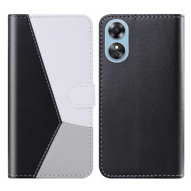 Tricolor Stitching Flip Leather Phone Case, For Samsung Galaxy S23 5G, For Samsung Galaxy S23+ 5G, For Samsung Galaxy S23 Ultra 5G, For Samsung Galaxy A14 5G, For Samsung Galaxy A54 5G, For OPPO A17